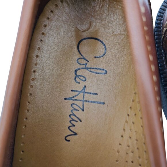 Cole Haan Douglas Mens 10.5 Saddle Tan Leather Dress Shoes Classic Penny Loafers - Picture 15 of 15